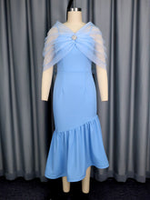 Elegant Off Shoulder Slim Evening Party Fishtail Dress